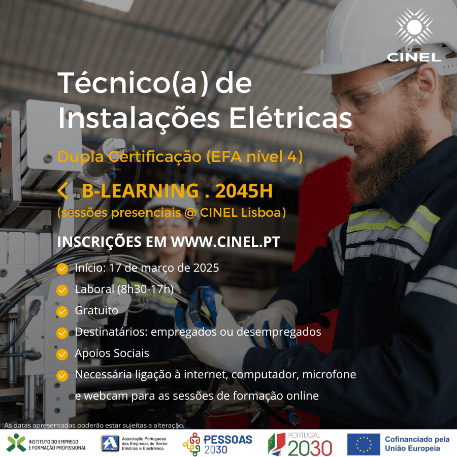 Técnico/a de Instalações Elétricas - Dupla Certificação (EFA N4)