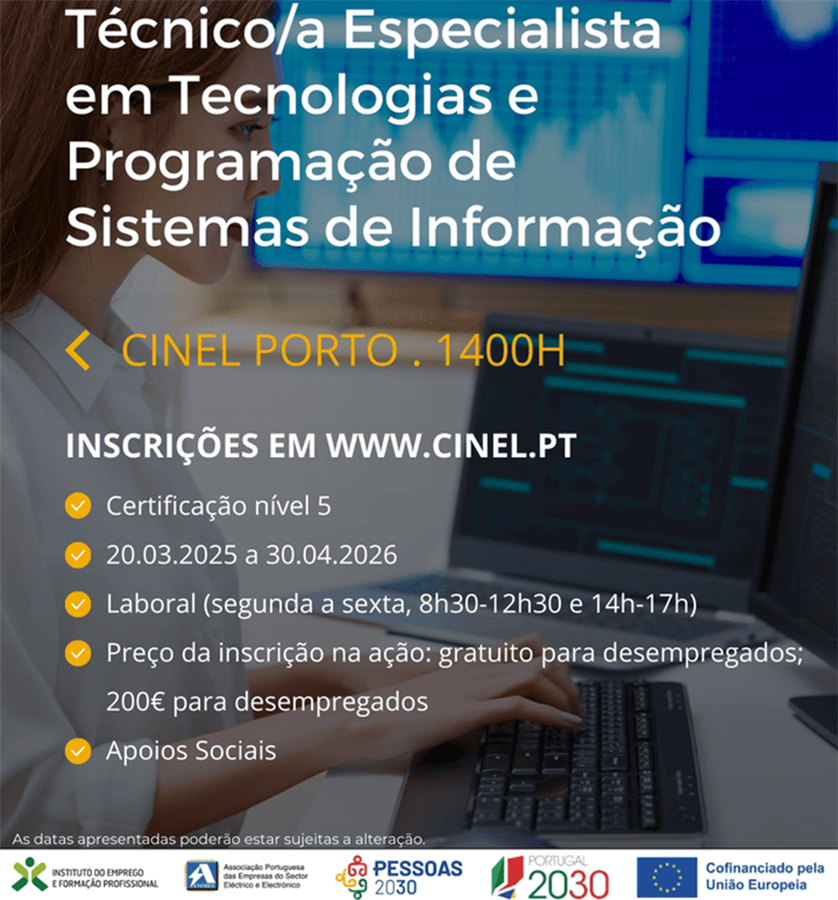 Técnico/a Especialista em Tecnologias e Programação de Sistemas de Informação